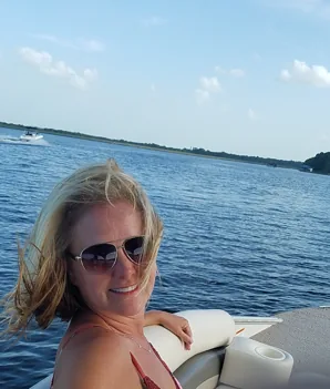 Charlene Hall GRI REALTOR enjoying Lake Palestine East Texas waterfront
