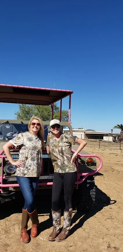 Charlene Hall and friend at Triple T Ranch Encinal Texas