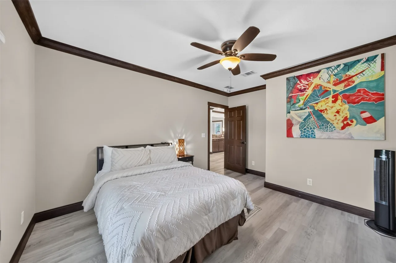 Guest bedroom from the opposite corner at 21138 County Road 4202 in Chandler, TX, across from Brown's Landing on Lake Palestine.
